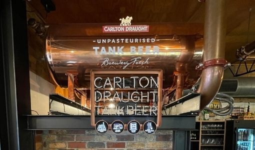 Carlton Draft tank beer